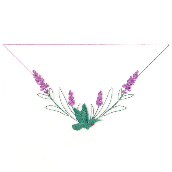 Hummingbird & Lavender Corner Label - Image 5