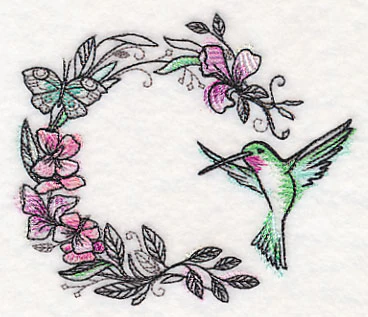 Hummingbird Wreath in Watercolor - Image 4