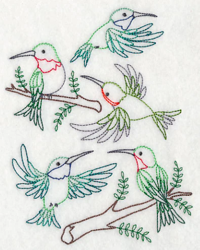 Hummingbirds' Fancy Flight (Vintage) - Image 3