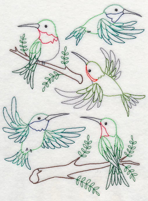 Hummingbirds' Fancy Flight (Vintage) - Image 4