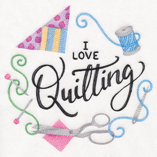 I Love Quilting Wreath - Image 10