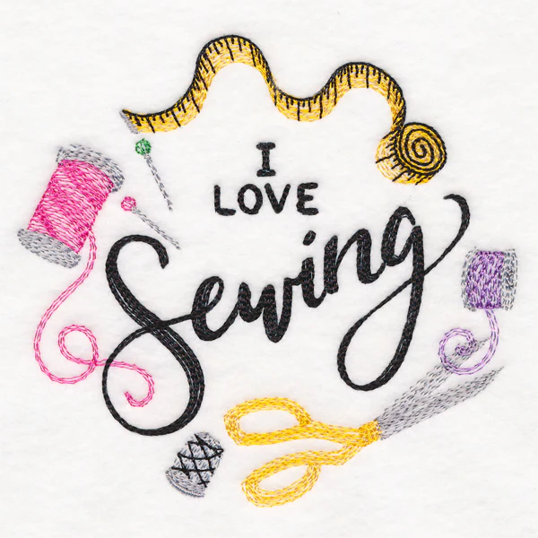 I Love Sewing Wreath - Image 4