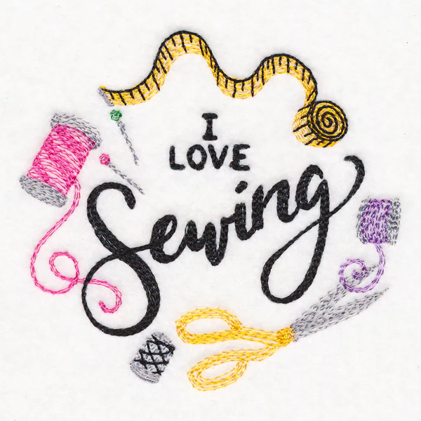 I Love Sewing Wreath - Image 5
