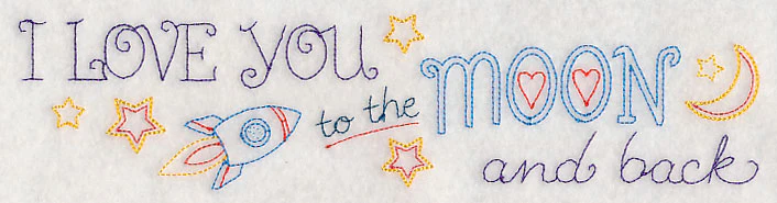 I Love You to the Moon and Back Border (Vintage) - Image 2