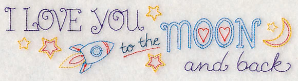 I Love You to the Moon and Back Border (Vintage) - Image 3