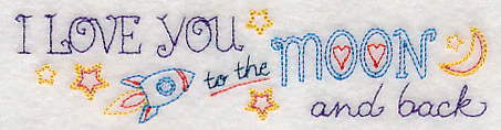 I Love You to the Moon and Back Border (Vintage) - Image 4