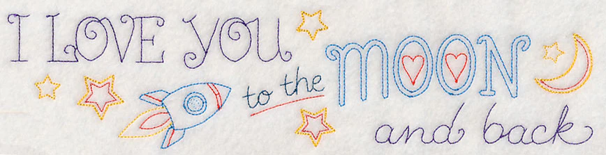 I Love You to the Moon and Back Border (Vintage) - Image 6
