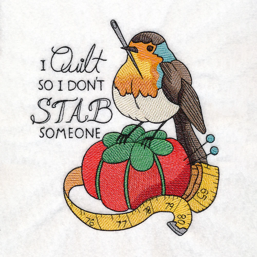 I Quilt So I Don't Stab Someone Robin - Image 4