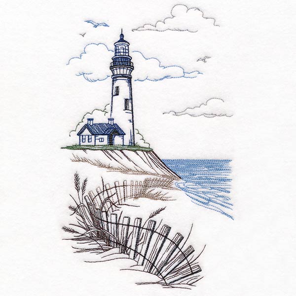Idyllic Lighthouse Etching - Image 2
