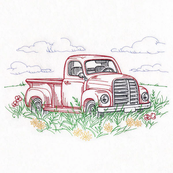 Idyllic Retro Truck Scene