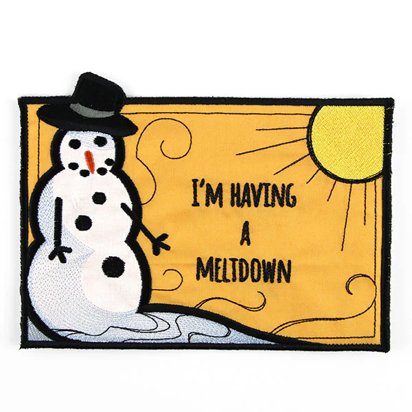 I'm Having a Meltdown Mug Rug (In-the-Hoop) - Image 6