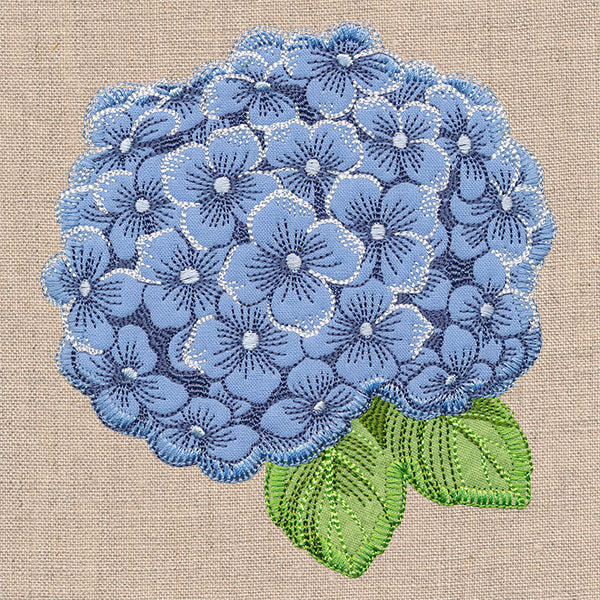 In Full Bloom Hydrangea (Heirloom Applique) - Image 3