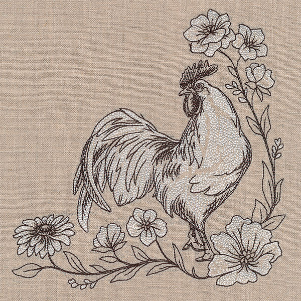 In Your Corner of the Country Rooster Etching - Image 3