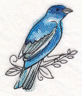 Indigo Bunting in Watercolor - Image 4