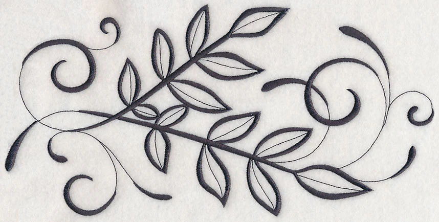 Inky Ash Leaves Border - Image 6