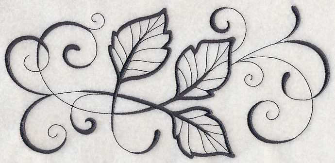 Inky Birch Leaves Border - Image 2
