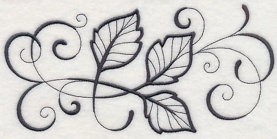 Inky Birch Leaves Border - Image 3
