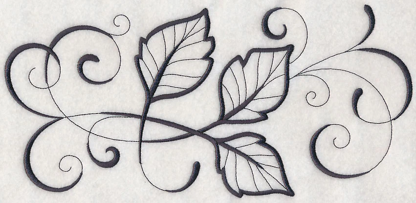 Inky Birch Leaves Border - Image 6