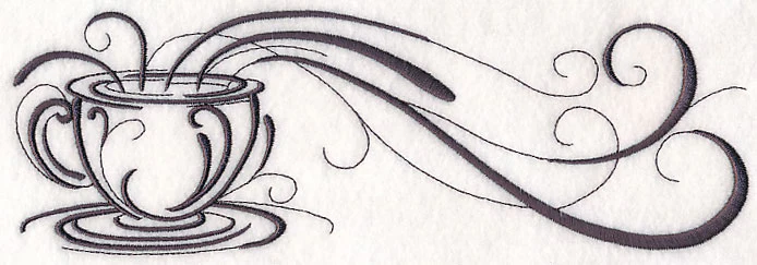Inky Coffee Cup Border