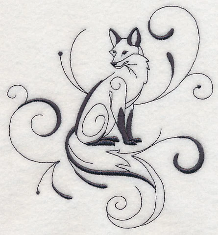 Inky Fox Sitting - Image 4
