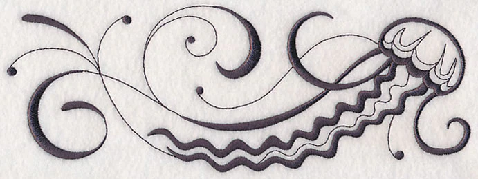 Inky Jellyfish Border