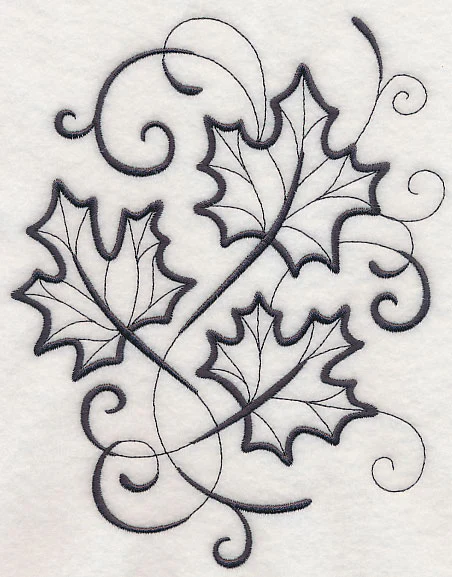 Inky Maple Leaves - Image 2