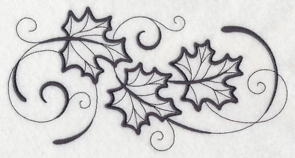 Inky Maple Leaves Border - Image 3