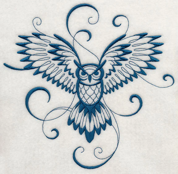 Inky Owl in Flight