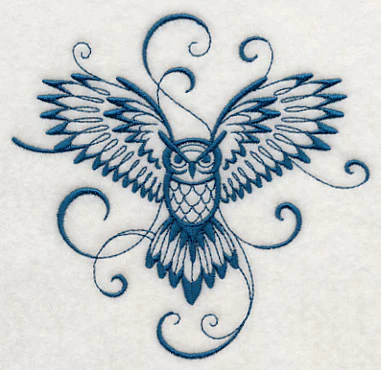 Inky Owl in Flight - Image 4