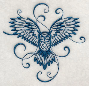 Inky Owl in Flight - Image 5