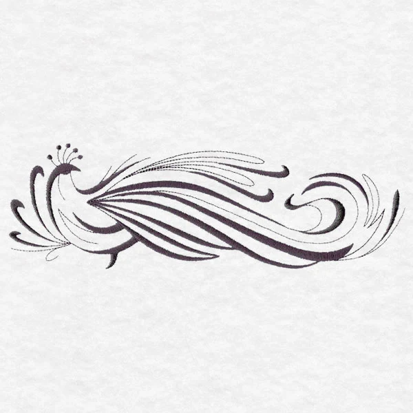 Inky Peacock Border
