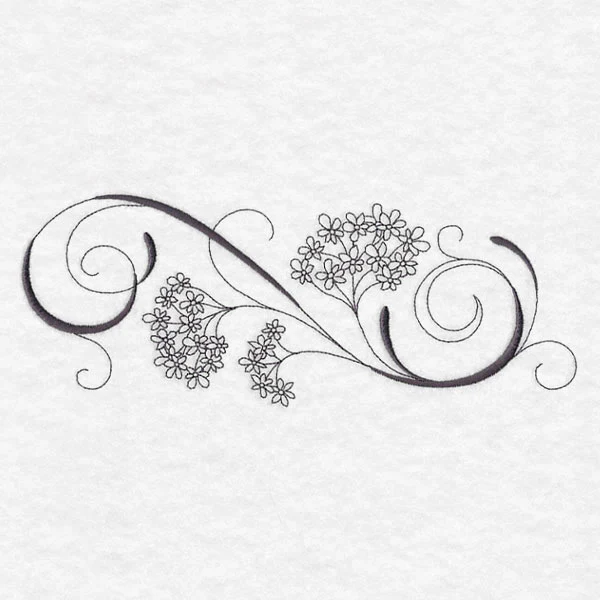 Inky Queen Anne's Lace Border - Image 4
