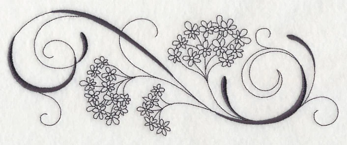 Inky Queen Anne's Lace Border - Image 7
