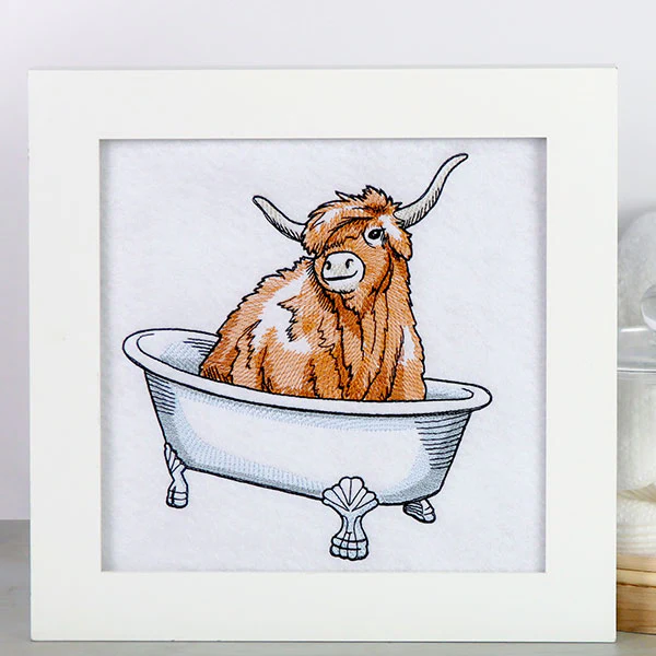 Into the Bathtub Highland Cow - Image 8