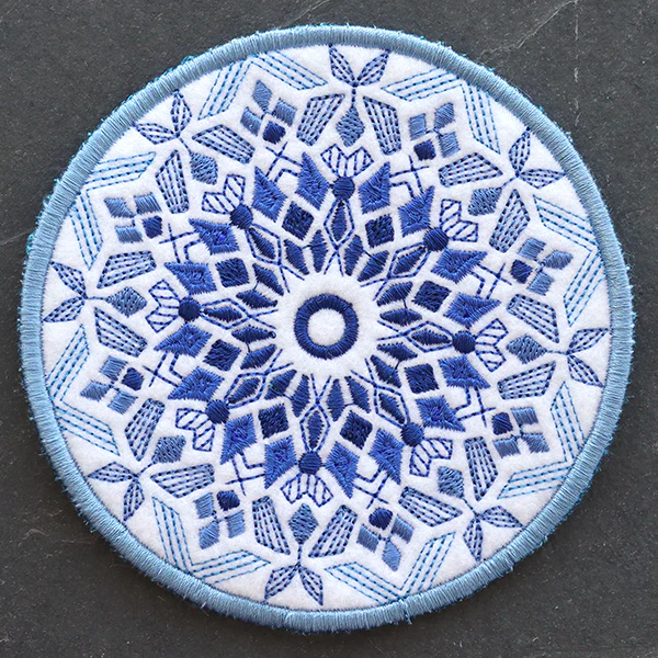 Into the Blue Kaleidoscope Coaster (In-the-Hoop) - Image 7