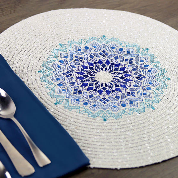 Into the Blue Textured Medallion - Image 6
