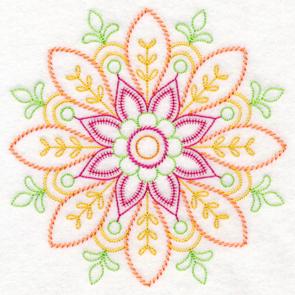 Intricate Floral Medallion (Vintage) - Image 3
