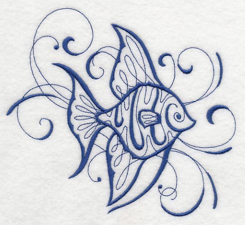Intricate Ink Sea Life - Angel Fish - Image 2