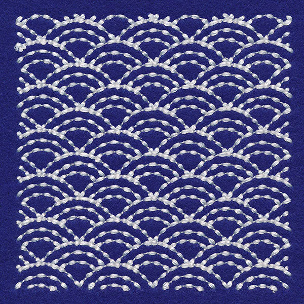 Intricate Waves Sashiko Quilting Square - Image 5