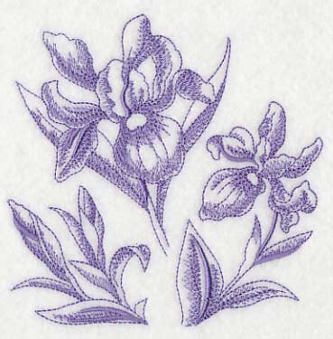 Iris Botanical (Toile) - Image 4