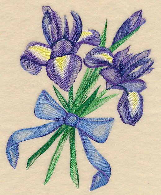 Iris Bouquet in Watercolor - Image 5