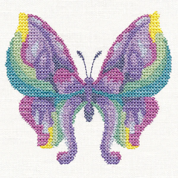 Iris Butterfly in Watercolor (Cross Stitch) - Image 3