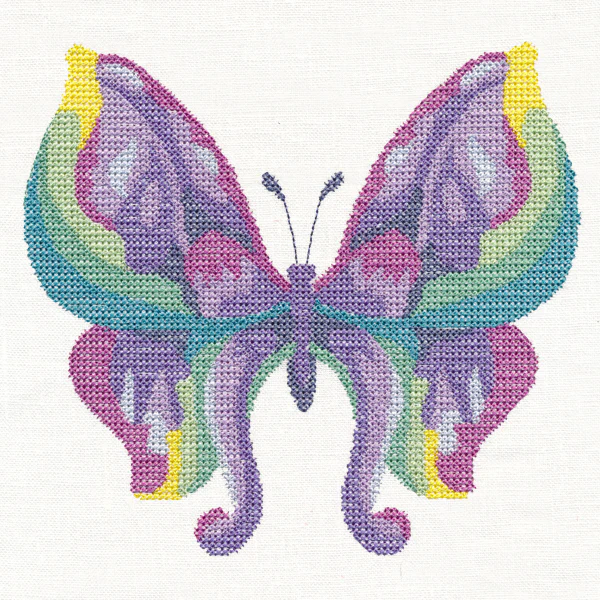 Iris Butterfly in Watercolor (Cross Stitch) - Image 4