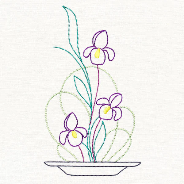 Iris Ikebana (Vintage) - Image 3