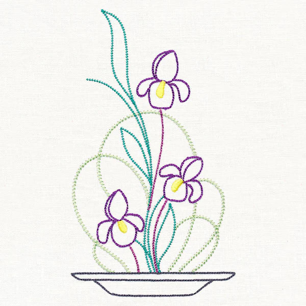 Iris Ikebana (Vintage) - Image 4