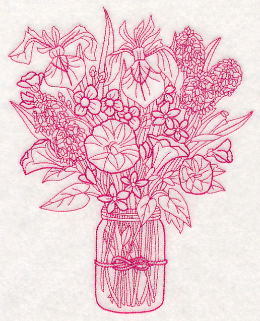 Irish Wildflowers Mason Jar (Vintage) - Image 4
