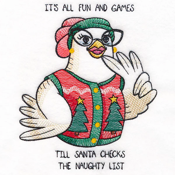 It's All Fun and Games Till Santa Checks the Naughty List Chicken - Image 3