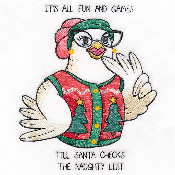 It's All Fun and Games Till Santa Checks the Naughty List Chicken - Image 4