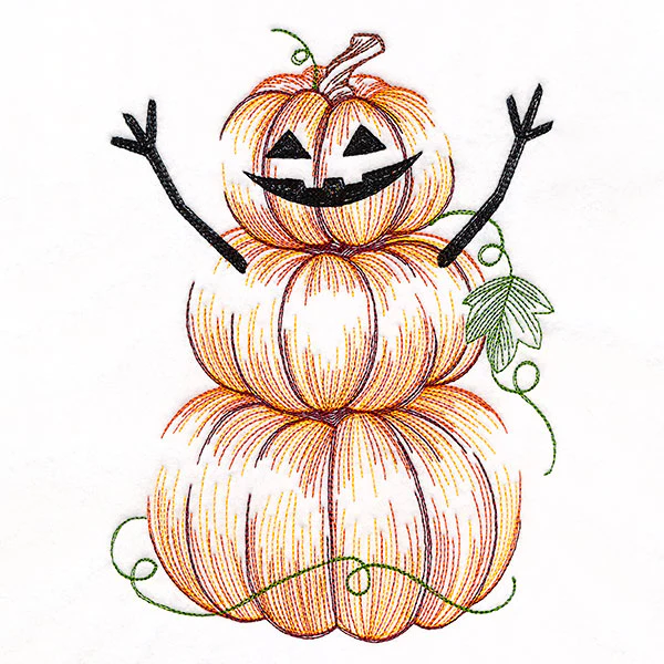 Jack O' Lantern Pumpkin Man Etching - Image 2