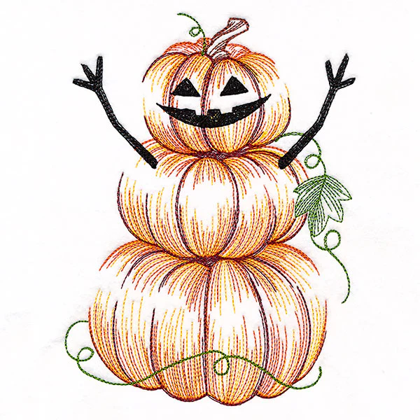Jack O' Lantern Pumpkin Man Etching - Image 3